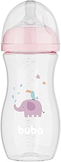 Buba, Mamadeira Easy Flow Elefante Rosa 330ml