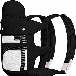 Canguru Para Bebe Adequado Para 0-36 Meses Canguru Ergonomico Para Bebe Alça De Transporte Multifuncional 4 em 1 Premium (Preto)