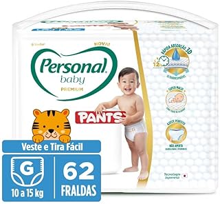 Personal Fralda Baby Premium Pants G, 62 Unidades