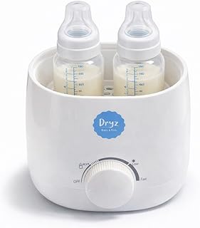 Aquecedor de Mamadeira 3 em 1 Dryz, Aquece 2 Mamadeiras Simultaneamente, Esteriliza e Descongela, 110V