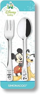 Simonaggio Jogo De Talheres Infantil Disney Baby Mickey Inox Pacote De 2