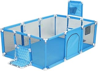 Cercado Infantil Retangular Grande para Bebê Seguro com Tela Transparente Sem Pontas Fácil de Montar