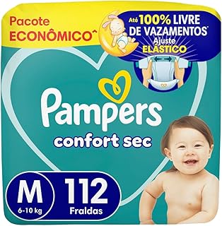 Fralda Pampers Confort Sec Tamanho M 112 Fraldas Descartáveis