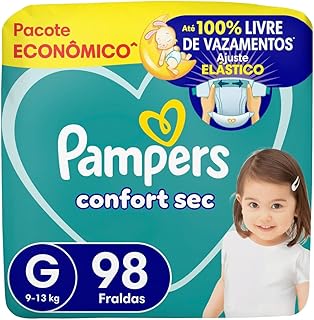 Fralda Pampers Confort Sec Tamanho G 98 Unidades