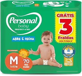 Personal Fralda Protect E Sec M Hiper, 70 Unidades