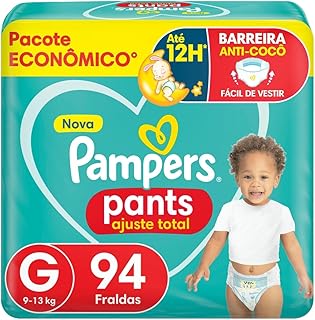 Fralda Pampers Pants Ajuste Total Tamanho G, Fácil de Vestir, 94 Unidades