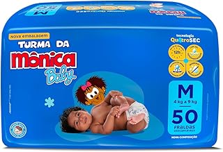 Fralda Turma da Mônica Baby Mega M 50 Unidades
