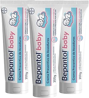 Kit 3 Cremes Pomadas de Assaduras Vit B5 com 200g cada, Total 600g - Bepantol Baby