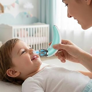 Aspirador Nasal Para Bebê Recarregável Sucção c/ Bico de Silicone 5 Velocidades