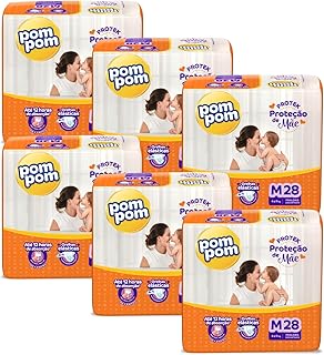 Fralda Pom Pom Protek Proteção de Mãe Jumbo M 168 Unidades