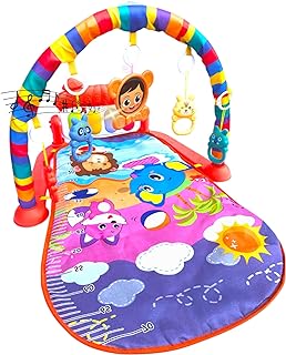 Tapete Ginásio De Atividades Play Piano Kidino Confortável Tapete de Atividades Bebe Com Piano Musical e Mobile (Colorid