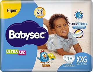 Fralda Babysec Galinha Pintadinha Ultrasec, Tamanho XXG, 48 Unidades