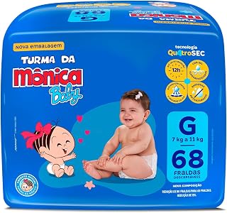 Fralda Turma da Monica Baby Giga G 68 Unidades