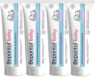 Kit 4 Cremes Pomadas de Assaduras Vit B5 com 100g cada, Total 400g - Bepantol Baby