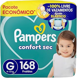 Fralda Pampers Confort Sec Tamanho G 168 Unidades