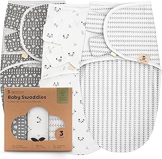 Sweety Fox Pacote com 3 sacos de dormir orgânicos para bebês – cueiros para recém-nascidos, bebês de 0 a 3 meses, bebês 