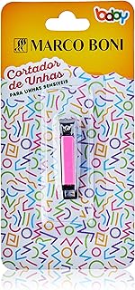Marco Boni Cortador De Unhas Infantil Aço Carbono 1828B Rosa 1 Unidade