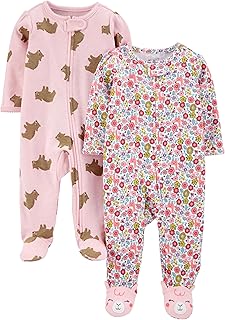 Macacão de dormir para bebês Cotton Sleep and Play, Pack of 2 Simple Joys by Carter'sMeninas
